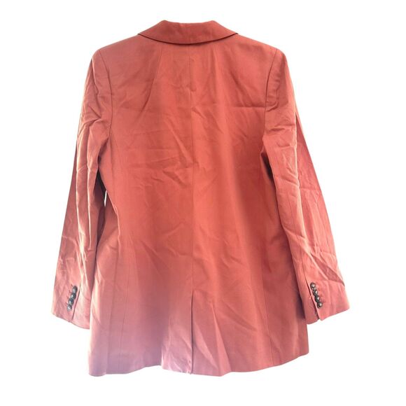 MADEWELL The Larsen Oversized Linen‎ Blend Blazer Drapeweave Salmon Large - Picture 3 of 6